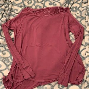 Long sleeve cold shoulder top